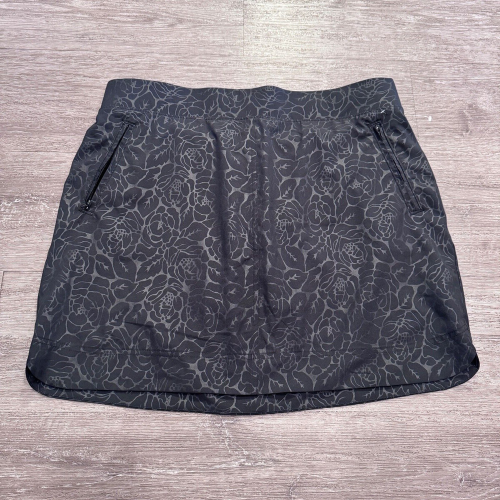 Orvis Black Floral Mini Skirt